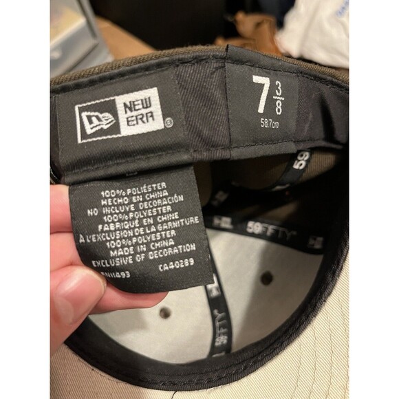 7 3/8 Toronto Blue Jays Fitted Hat Brown Red Navy Blue Musclebird STYLL Mens - Picture 7 of 7